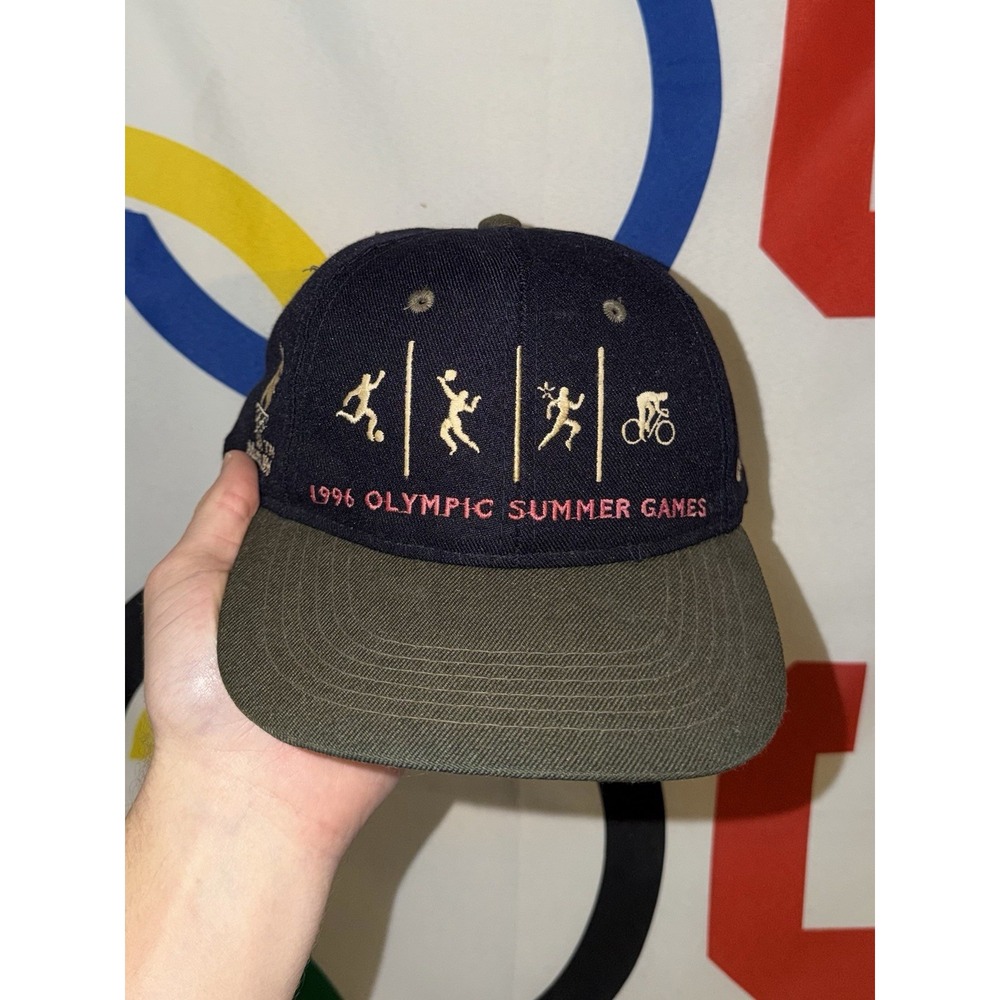 Vintage Champion 1996 Atlanta Olympics Hat Cap Wool Blend 90s Summer Games OSFA